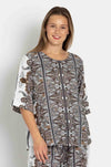 Mela Purdie - Plaza T in Lattice Print Linen