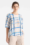 Mela Purdie - Plaza T in Riviera Check Print Silk