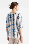 Mela Purdie - Plaza T in Riviera Check Print Silk