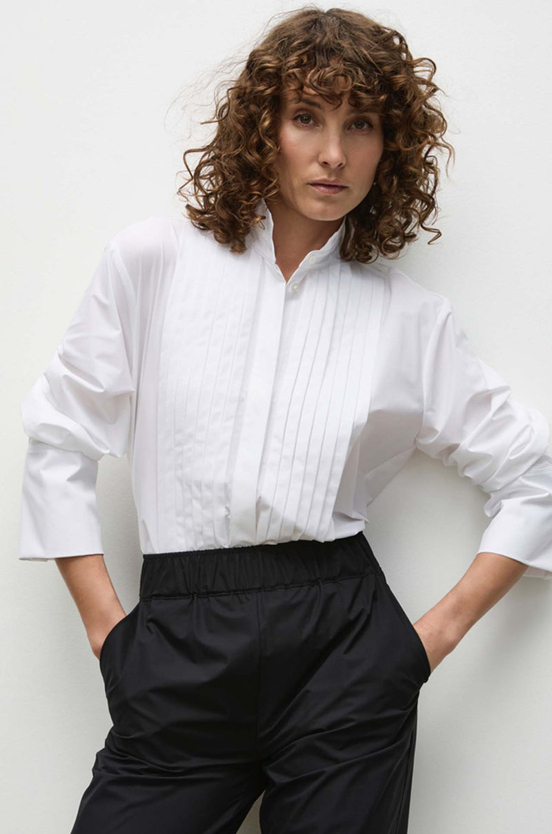 Mela Purdie - Powder Tux Shirt in Powder Weave