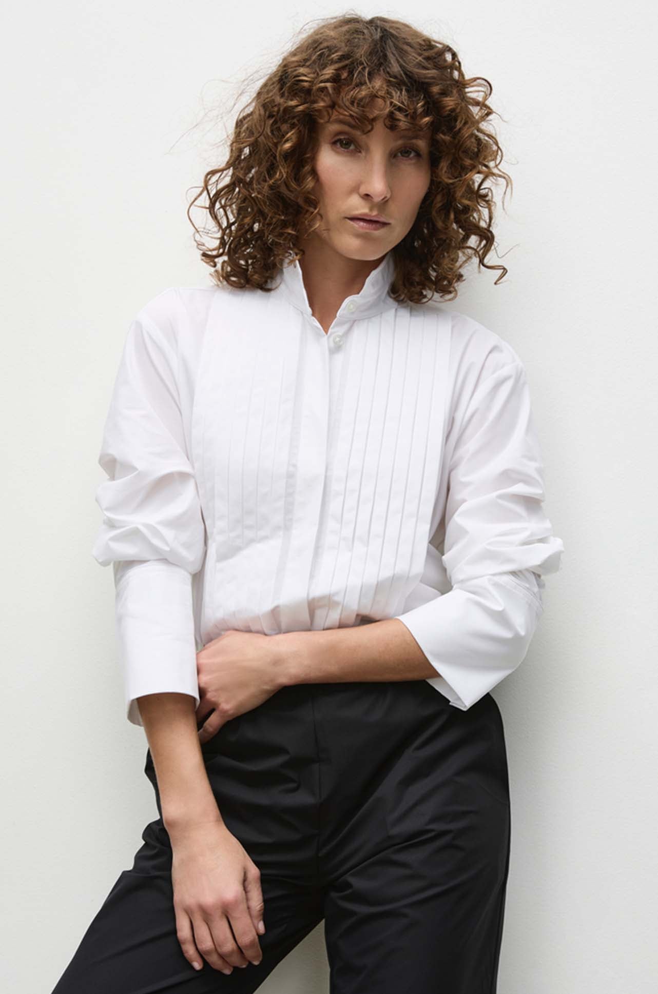 Mela Purdie - Powder Tux Shirt in Powder Weave