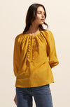 zoe kratzmann - refine top in ochre