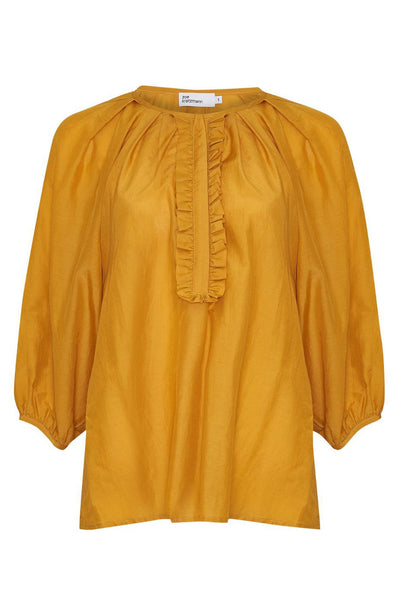 zoe kratzmann - refine top in ochre