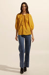 zoe kratzmann - refine top in ochre