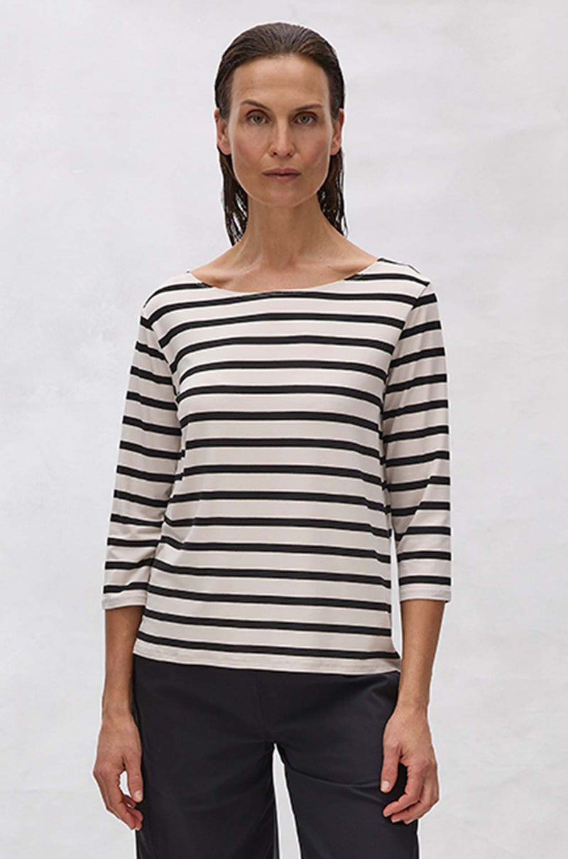 Mela Purdie - Relaxed Boat Neck in Trunk Stripe Knit