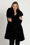 Joseph Ribkoff - Reversible Faux Fur Coat