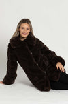 Joseph Ribkoff - Reversible Faux Fur Coat