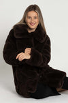 Joseph Ribkoff - Reversible Faux Fur Coat