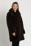 Joseph Ribkoff - Reversible Faux Fur Coat