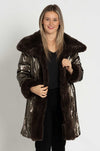 Joseph Ribkoff - Reversible Faux Fur Coat