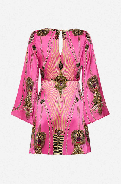 Camilla - Song Of The Scarab Long Sleeve Twist Short Dress