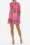 Camilla - Song Of The Scarab Long Sleeve Twist Short Dress