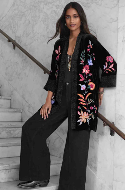 Johnny Was - Sandra Wide Cuff Velvet Kimono