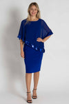 Joseph Ribkoff - Sequin Trim Chiffon Overlay Dress