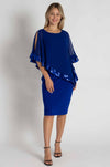 Joseph Ribkoff - Sequin Trim Chiffon Overlay Dress