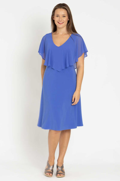 Joseph Ribkoff - Silky Knit Chiffon Overlay Dress