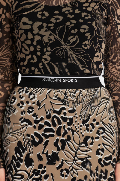 Marc Cain - Slim Skirt with All-Over Print