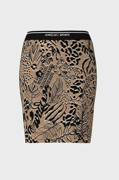 Marc Cain - Slim Skirt with All-Over Print