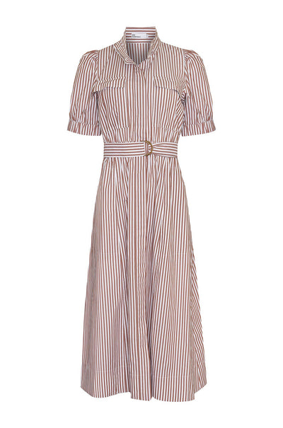 zoe kratzmann - starling dress in mocha stripe