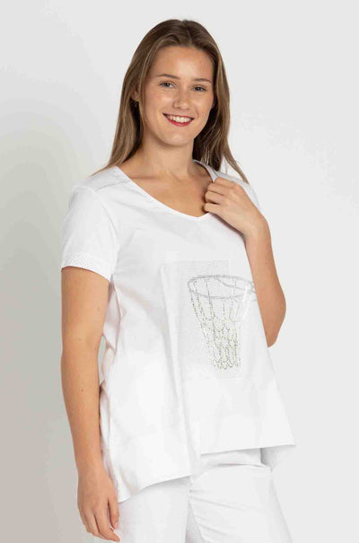 Elisa Cavaletti - Step Hem Diamante Tee