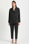 Mela Purdie - Stretch Blazer in Pin Popilene