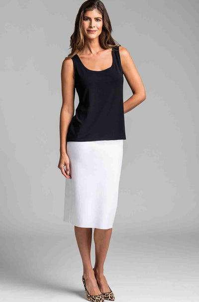 Paula Ryan - Stretch Pencil Skirt in White