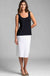 Paula Ryan - Stretch Pencil Skirt in White