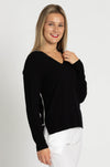 Marc Cain - Sweater w/ Textured Detail & Contrast Yarn