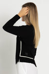 Marc Cain - Sweater w/ Textured Detail & Contrast Yarn