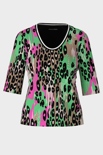 Marc Cain - T-Shirt All Over Print & 3/4 Sleeves