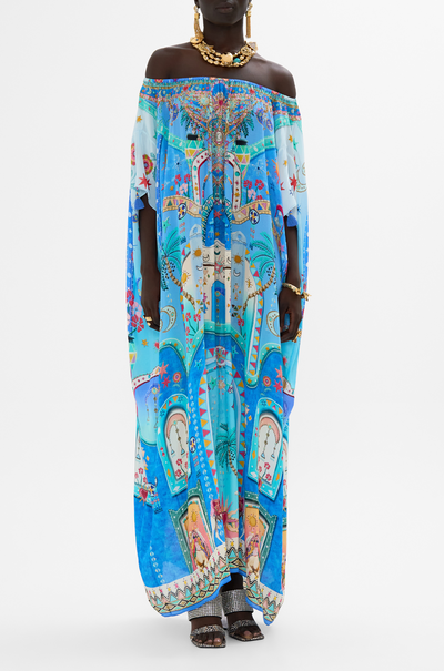 Camilla - A Painted Village Off Shoulder Kaftan