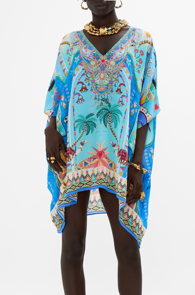 Camilla - A Painted Village Rectangular V Neck Kaftan