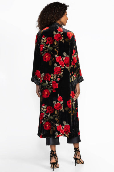 Johnny Was - Velvet Kimono Coat in Rosana