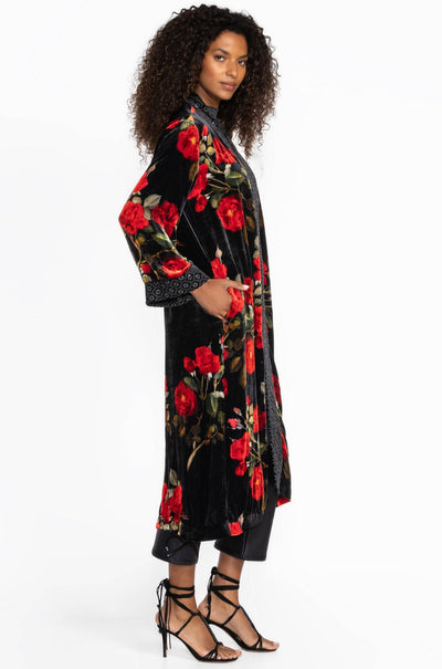 Johnny Was - Velvet Kimono Coat in Rosana