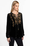 Johnny Was - Curved Hem Prairie Blouse in Nyomi