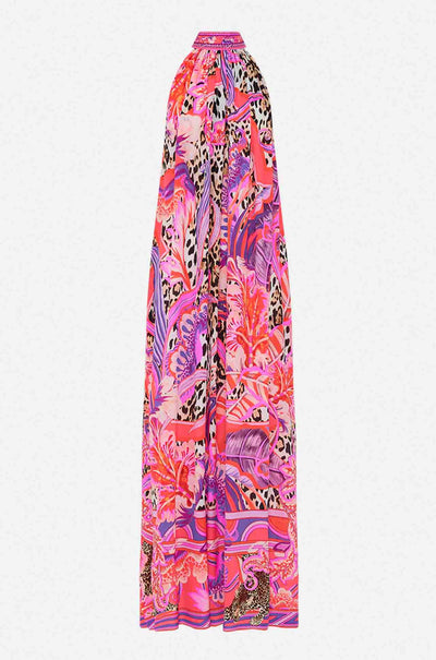 Camilla - Viola Vintage Tie Neck Long Dress