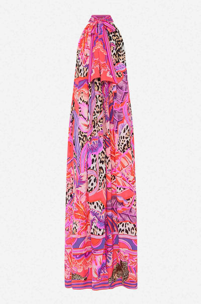 Camilla - Viola Vintage Tie Neck Long Dress