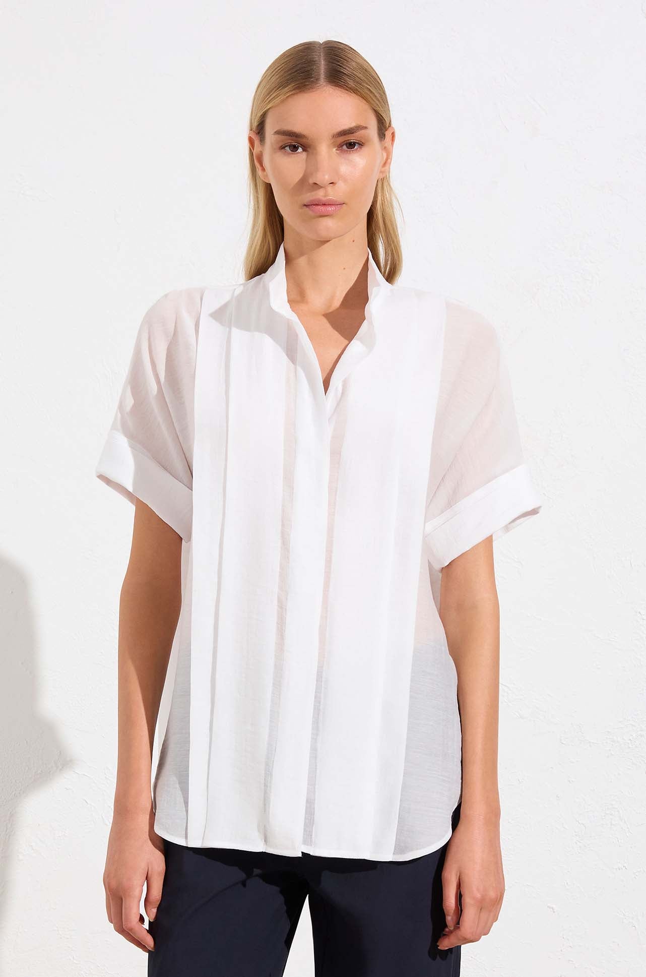 Mela Purdie - Vented Shell Shirt in Vapour