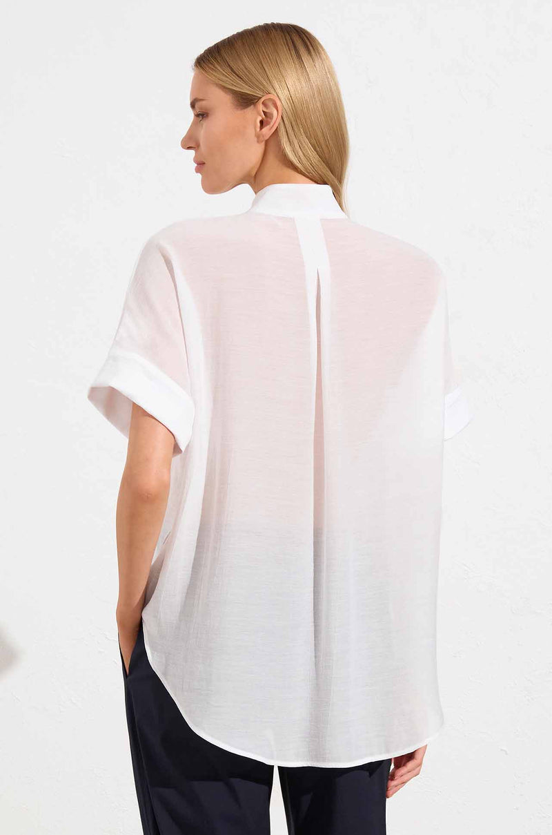 Mela Purdie - Vented Shell Shirt in Vapour