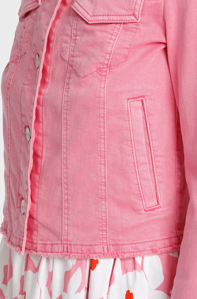 Marc Cain - Rethink Together Colour Denim Jacket in Lip Gloss