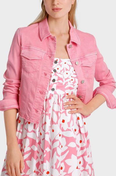 Marc Cain - Rethink Together Colour Denim Jacket in Lip Gloss