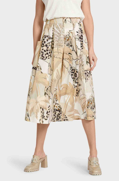 Marc Cain - Wide Skirt with Collage Print