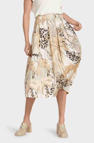 Marc Cain - Wide Skirt with Collage Print