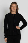 Paula Ryan - Zip Front Panel Peplum Jacket