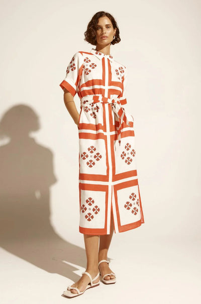 zoe kratzmann - globe dress in tamarillo scarf