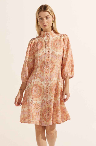 zoe kratzmann - jargon dress in sunset mosaic