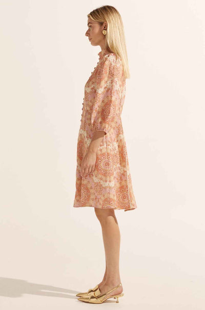 zoe kratzmann - jargon dress in sunset mosaic