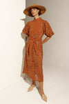 zoe kratzmann - kinetic dress in toffee lace