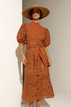 zoe kratzmann - kinetic dress in toffee lace