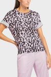 Marc Cain - Leopard Print Rib T-Shirt